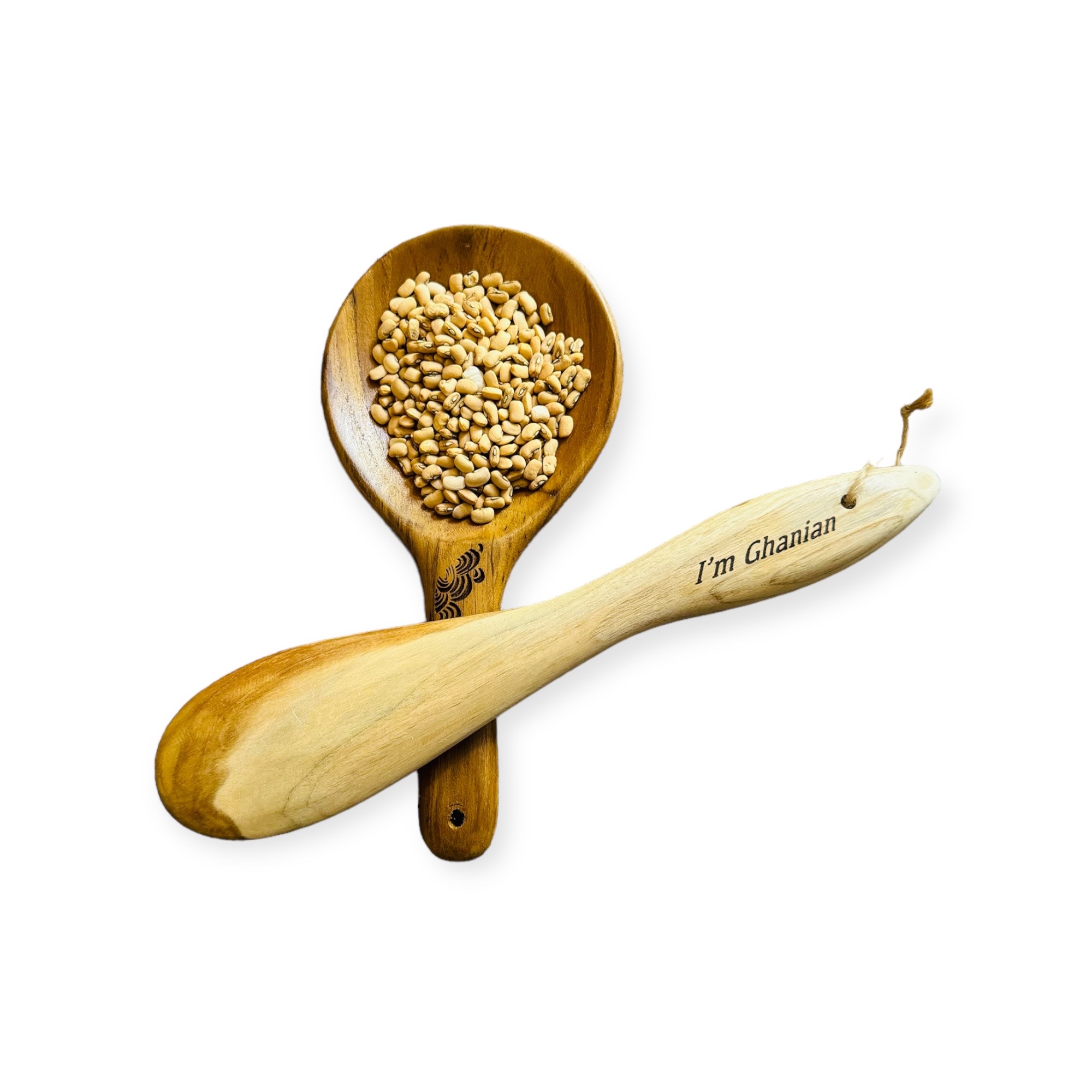 Handcrafted Personalized African Igbako – Teak Wood Measuring Spoon for Rice, Beans thumbnail 4